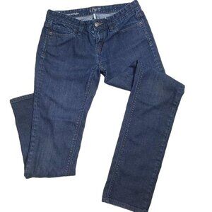 ANN TAYLOR LOFT Modern Straight Jeans High Rise Dark Wash Size  25